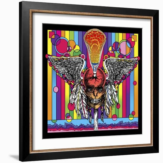 Lacrosse Skull-Howie Green-Framed Giclee Print