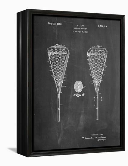 Lacrosse Stick 1948 Patent-Cole Borders-Framed Stretched Canvas