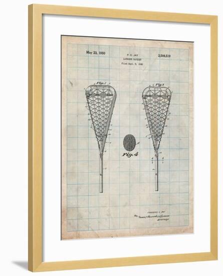 Lacrosse Stick 1948 Patent-Cole Borders-Framed Art Print