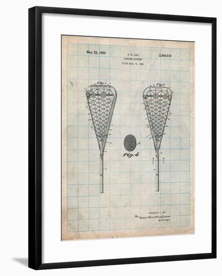 Lacrosse Stick 1948 Patent-Cole Borders-Framed Art Print