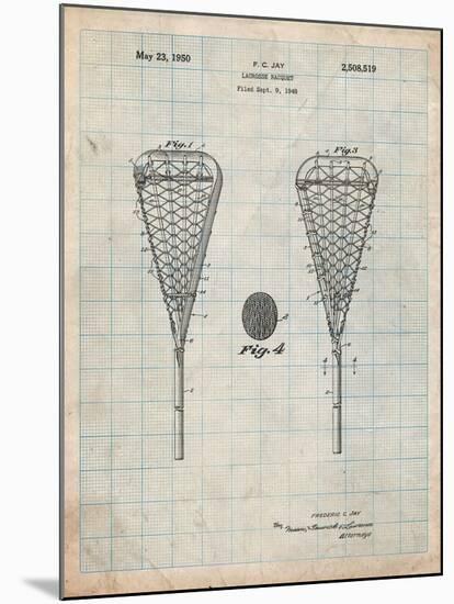 Lacrosse Stick 1948 Patent-Cole Borders-Mounted Art Print