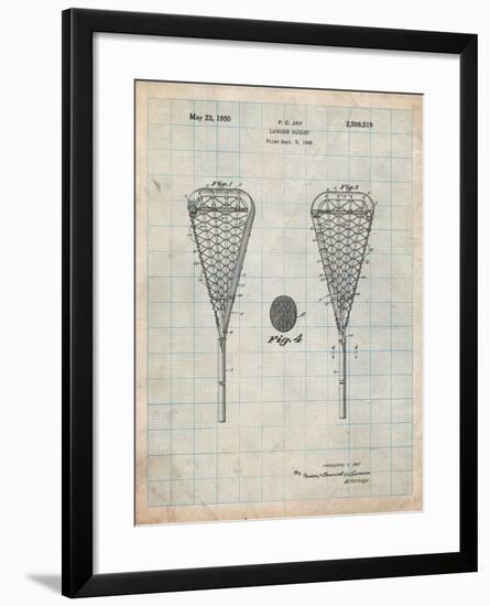 Lacrosse Stick 1948 Patent-Cole Borders-Framed Art Print