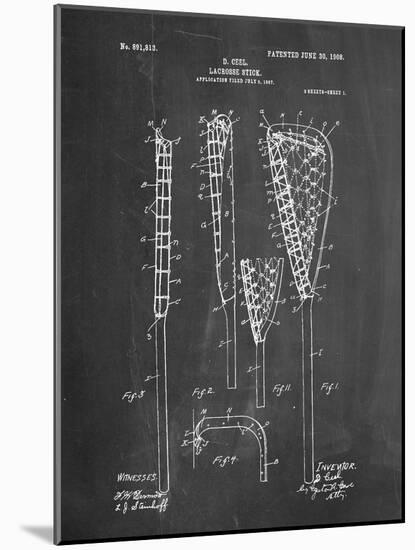 Lacrosse Stick Patent-null-Mounted Art Print
