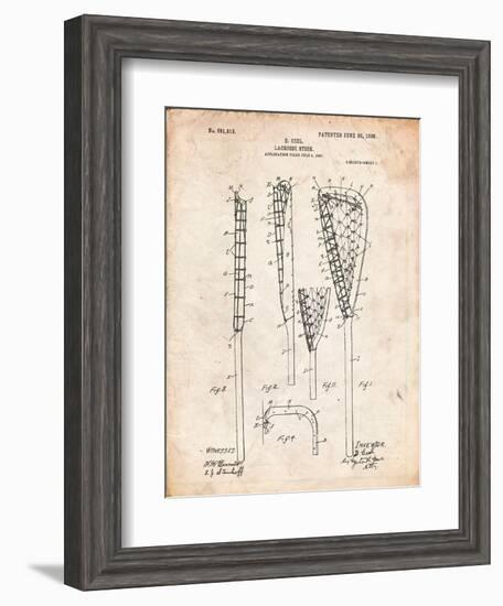 Lacrosse Stick Patent-Cole Borders-Framed Art Print