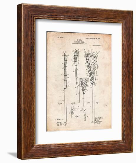 Lacrosse Stick Patent-Cole Borders-Framed Art Print