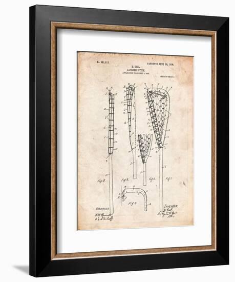 Lacrosse Stick Patent-Cole Borders-Framed Art Print