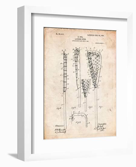 Lacrosse Stick Patent-Cole Borders-Framed Art Print