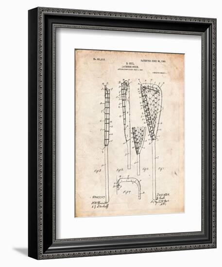 Lacrosse Stick Patent-Cole Borders-Framed Art Print