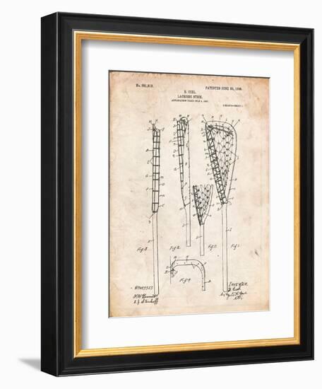 Lacrosse Stick Patent-Cole Borders-Framed Art Print