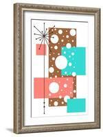 Lacuna - Aqua and Brown-Tonya Newton-Framed Art Print