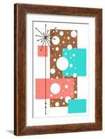 Lacuna - Aqua and Brown-Tonya Newton-Framed Art Print