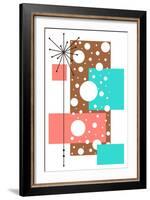 Lacuna - Aqua and Brown-Tonya Newton-Framed Art Print