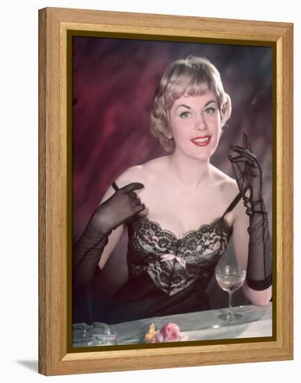 Lacy Lingerie Pin-Up-Charles Woof-Framed Premier Image Canvas