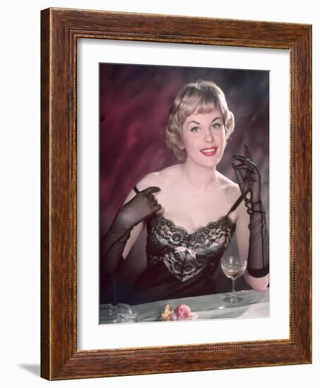 Lacy Lingerie Pin-Up-Charles Woof-Framed Photographic Print