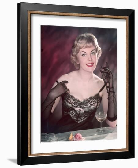 Lacy Lingerie Pin-Up-Charles Woof-Framed Photographic Print