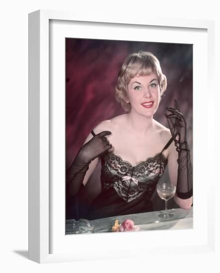 Lacy Lingerie Pin-Up-Charles Woof-Framed Photographic Print