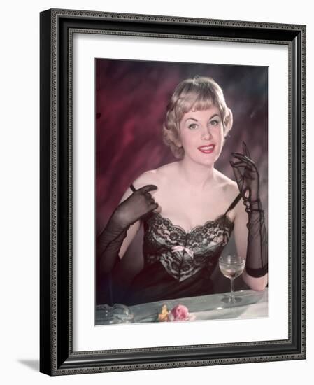 Lacy Lingerie Pin-Up-Charles Woof-Framed Photographic Print