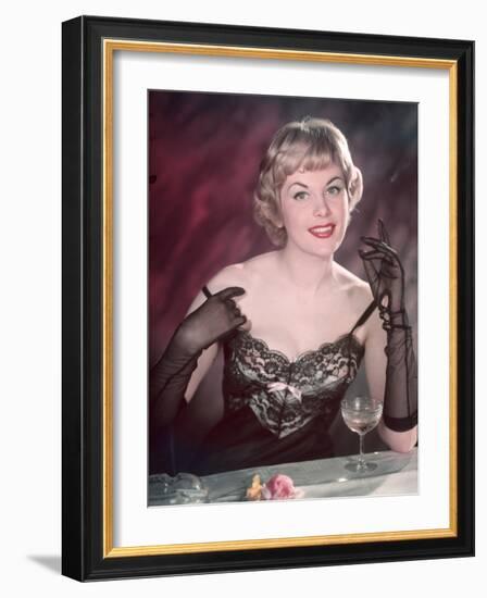 Lacy Lingerie Pin-Up-Charles Woof-Framed Photographic Print