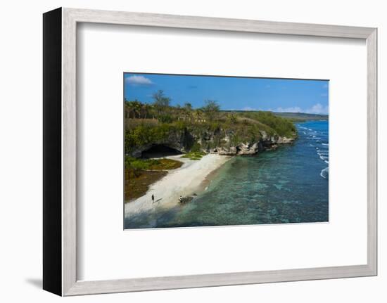 Ladder Beach, Saipan, Northern Marianas, Central Pacific, Pacific-Michael Runkel-Framed Photographic Print