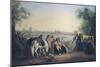 Ladies and Men on the Banks of the Rimac River in Lima-Johann Moritz Rugendas-Mounted Art Print