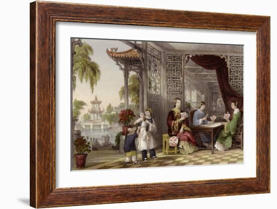 Ladies at Cards-Thomas Allom-Framed Art Print