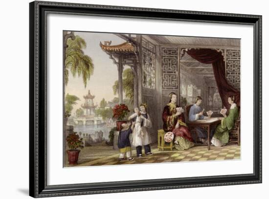 Ladies at Cards-Thomas Allom-Framed Art Print