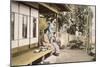Ladies at Home (Hand Coloured Photo)-Japanese Photographer-Mounted Giclee Print