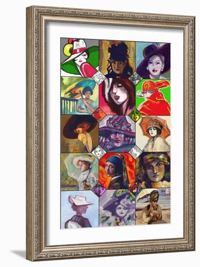 Ladies Collage 1-Howie Green-Framed Giclee Print