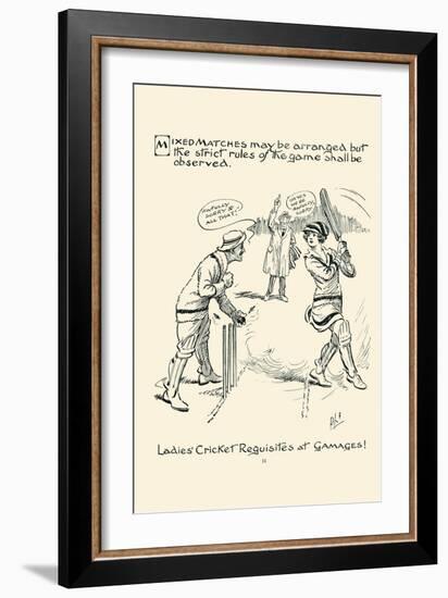 Ladies Cricket Requisites--Framed Art Print