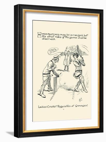 Ladies Cricket Requisites--Framed Art Print