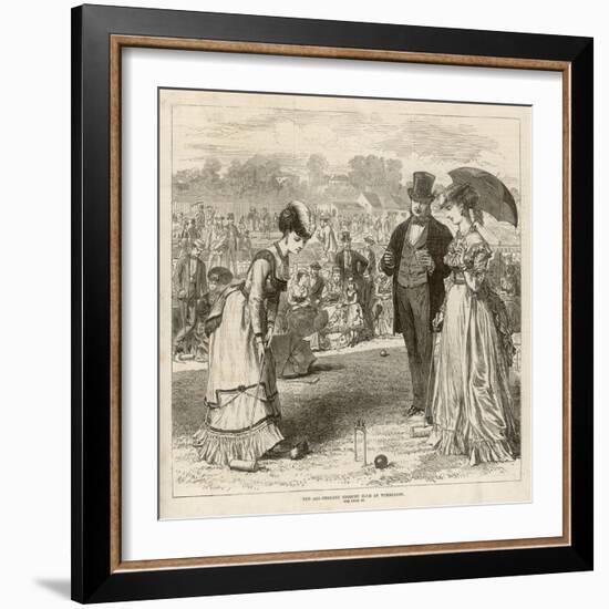 Ladies Croquet Match at the All England Club Wimbledon-null-Framed Art Print