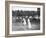 Ladies' Doubles Match at Wimbledon-null-Framed Photographic Print