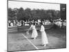 Ladies' Doubles Match at Wimbledon-null-Mounted Photographic Print