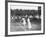 Ladies' Doubles Match at Wimbledon-null-Framed Photographic Print