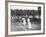 Ladies' Doubles Match at Wimbledon-null-Framed Photographic Print