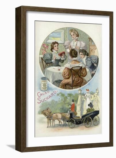 Ladies Enjoying Suchard Cocoa-null-Framed Giclee Print