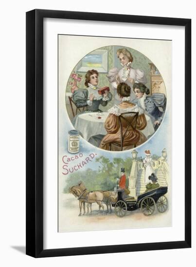 Ladies Enjoying Suchard Cocoa-null-Framed Giclee Print