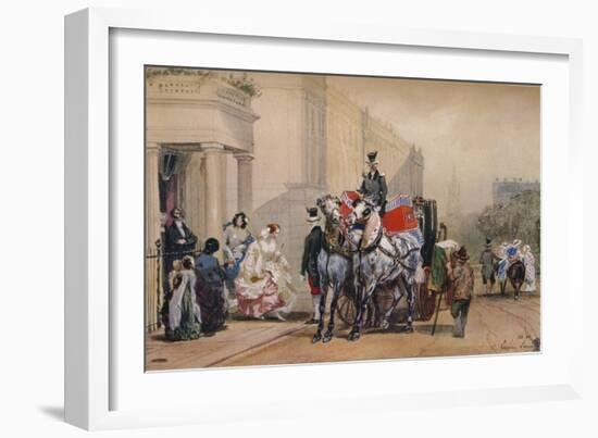 'Ladies Entering Their Carriage in Belgrave Square', 19th century-Eugene Louis Lami-Framed Giclee Print