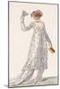 Ladies Evening Dress, Fashion Plate from Ackermann's Repository of Arts, Pub. 1814-English-Mounted Giclee Print