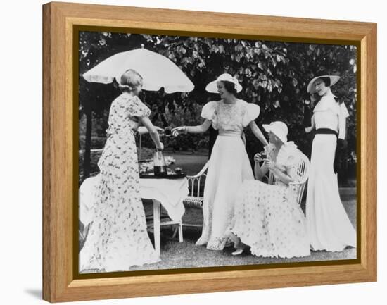 Ladies' Garden Party, 1934-null-Framed Premier Image Canvas