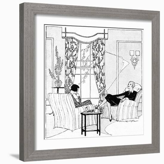 Ladies Have Coffee-Anne Rochester-Framed Art Print