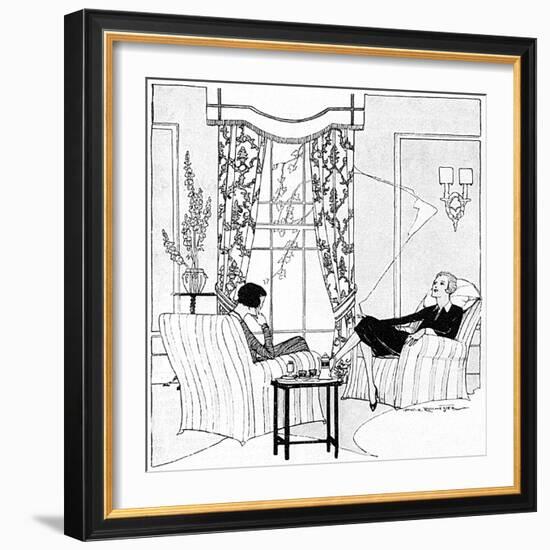 Ladies Have Coffee-Anne Rochester-Framed Art Print