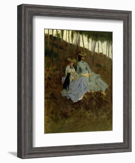 Ladies in Countryside-Tito Conti-Framed Giclee Print