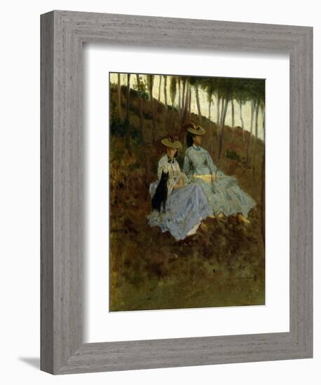 Ladies in Countryside-Tito Conti-Framed Giclee Print