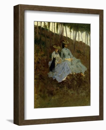 Ladies in Countryside-Tito Conti-Framed Giclee Print
