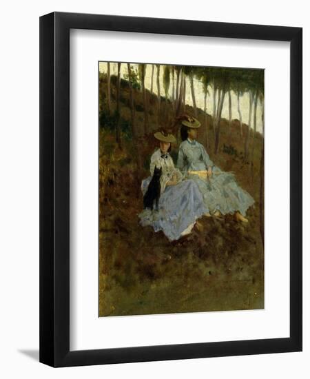 Ladies in Countryside-Tito Conti-Framed Giclee Print