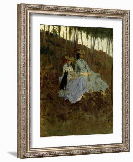 Ladies in Countryside-Tito Conti-Framed Giclee Print