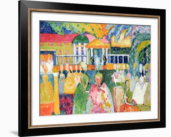 Ladies in Crinolines, 1909-Wassily Kandinsky-Framed Giclee Print