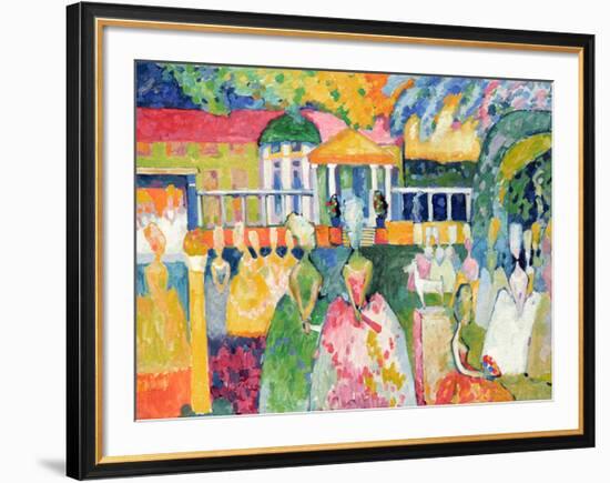 Ladies in Crinolines, 1909-Wassily Kandinsky-Framed Giclee Print