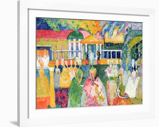 Ladies in Crinolines, 1909-Wassily Kandinsky-Framed Giclee Print